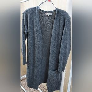 Gray knee length sweater with pockets